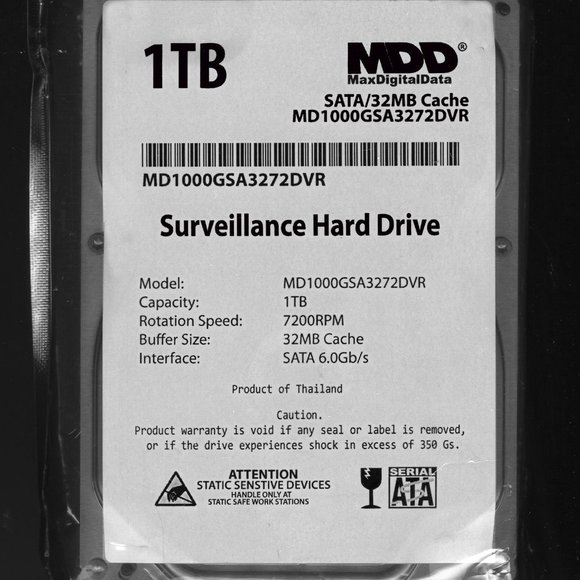 MaxDigitalData 1TB 32MB Cache 7200PM SATA 3.0Gb/s 3.5" Internal Surveillance HD
